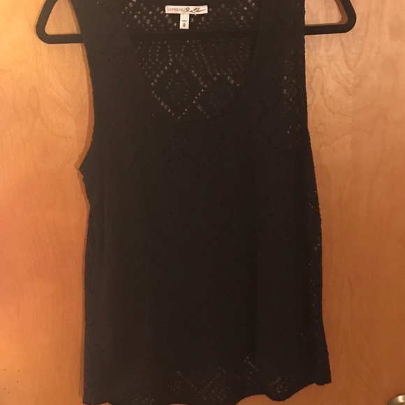 Express One Eleven Eyelet Scoop Neck Tank - Picture 3 of 6